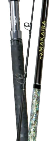 Okuma Fishing Makaira Abalone Saltwater Fishing Rod - 8 Feet / West Coast  Live Bait and Jog Rod / MK-C-801H / Full Shrink Tube Handle, No Reel Seat